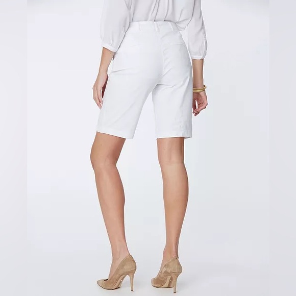 Ann Taylor Loft 12 white bermuda shorts 100% cotton - Picture 2 of 13